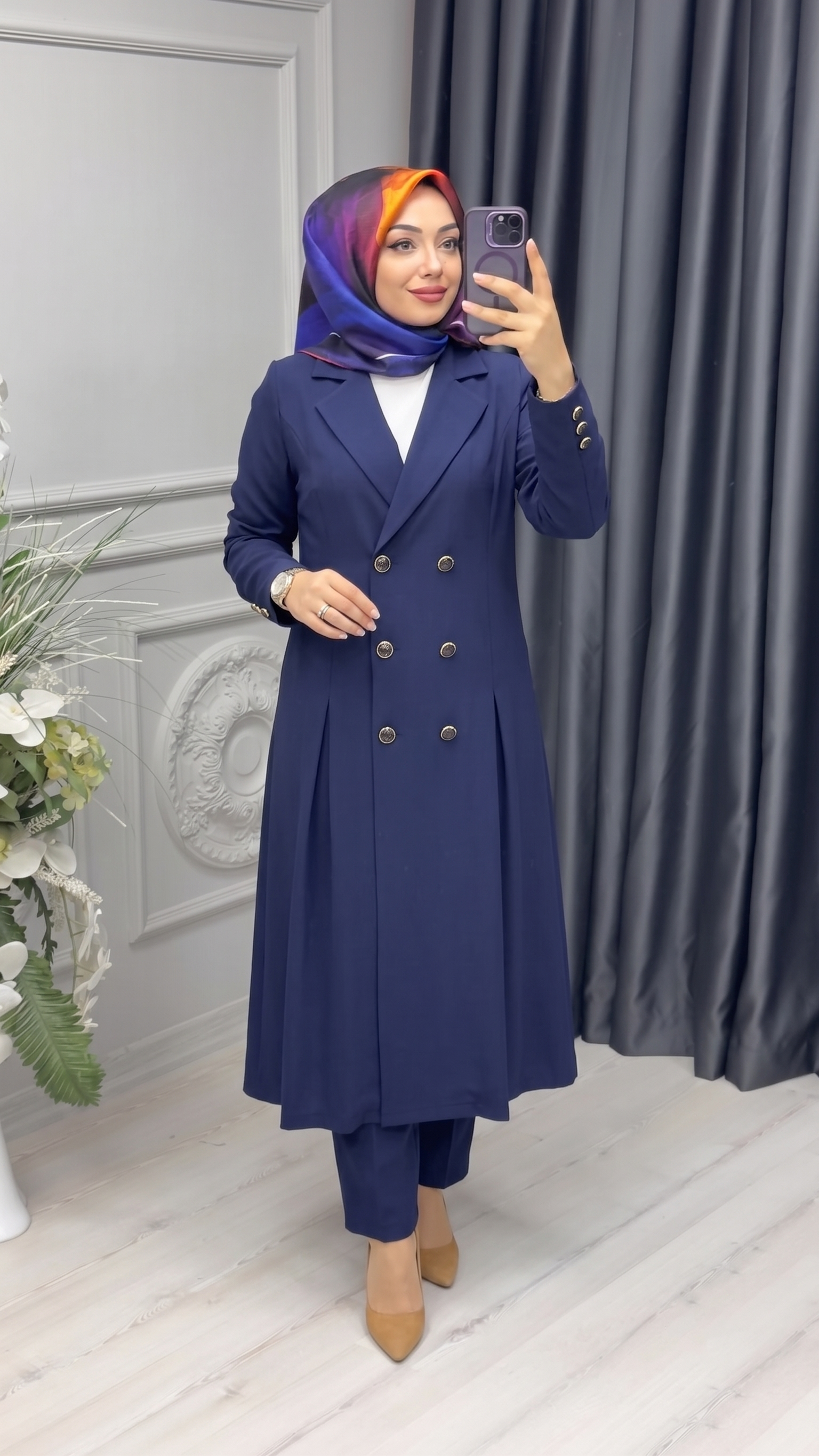 3020 ÜÇLÜ TAKIM K230 LACİVERT - 1