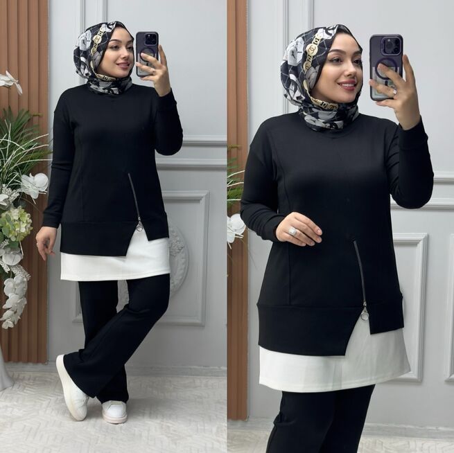 5430 MELİNA TAKIM K160 SİYAH - 1