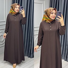 6410 RÜYA ELBİSE K140 KAHVE