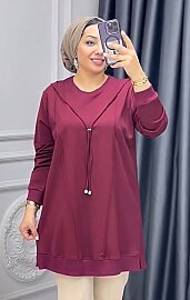 8990 KOMPAKT TUNİK K100 BORDO
